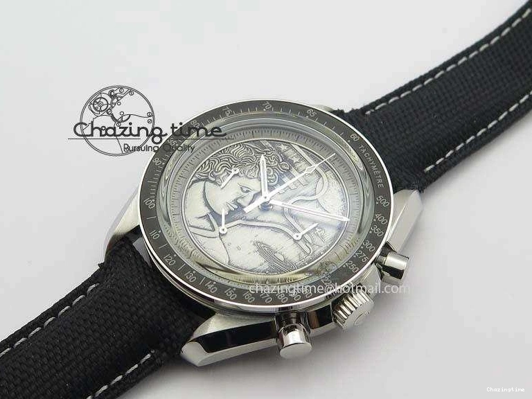0701 Speedmaster JHF SS ‘Work on the Moon’ Gray Dial On Black Nylon Strap WaterResistant 8207
